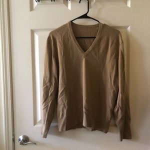 Tan V-Neck Sweater